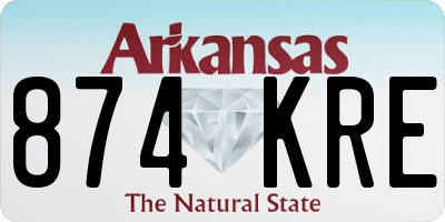AR license plate 874KRE