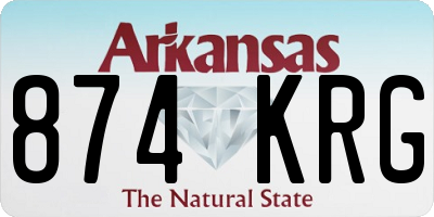 AR license plate 874KRG