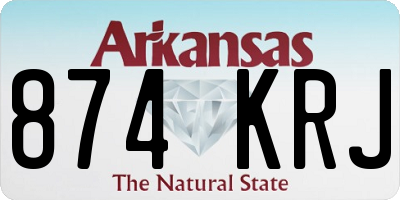 AR license plate 874KRJ