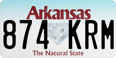 AR license plate 874KRM
