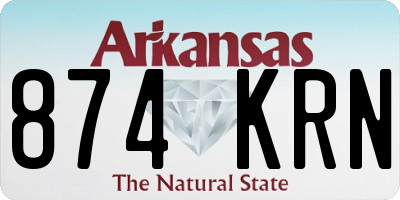 AR license plate 874KRN
