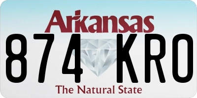 AR license plate 874KRO