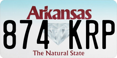 AR license plate 874KRP