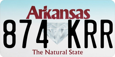 AR license plate 874KRR