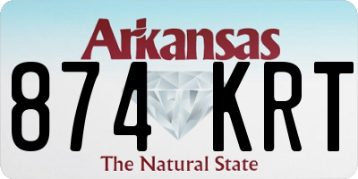 AR license plate 874KRT