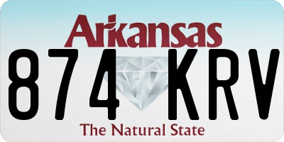 AR license plate 874KRV