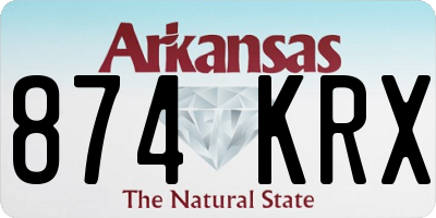 AR license plate 874KRX