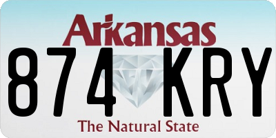 AR license plate 874KRY