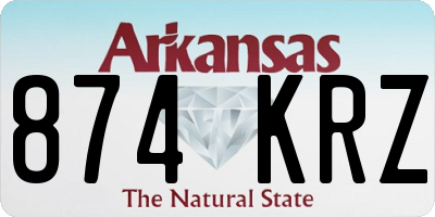 AR license plate 874KRZ