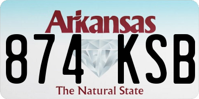 AR license plate 874KSB