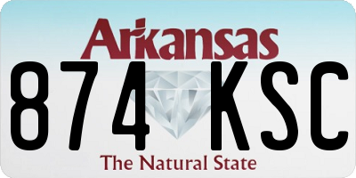 AR license plate 874KSC