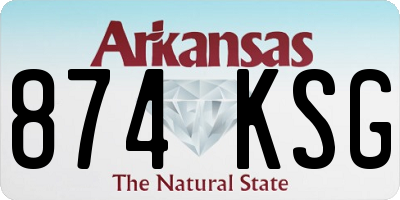 AR license plate 874KSG