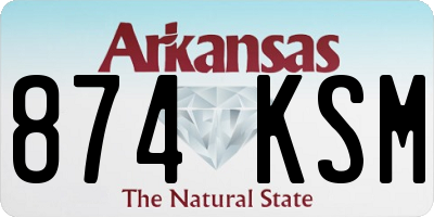 AR license plate 874KSM