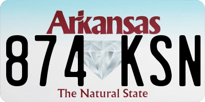 AR license plate 874KSN