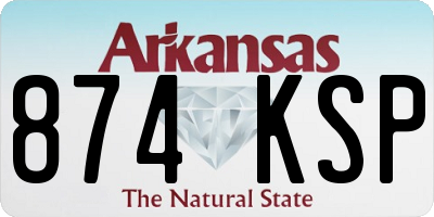 AR license plate 874KSP