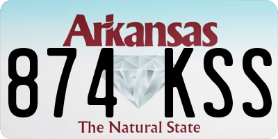 AR license plate 874KSS