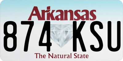 AR license plate 874KSU