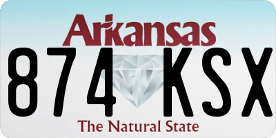 AR license plate 874KSX