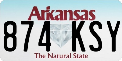 AR license plate 874KSY