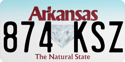 AR license plate 874KSZ