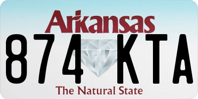 AR license plate 874KTA