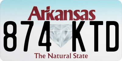 AR license plate 874KTD