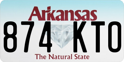 AR license plate 874KTO