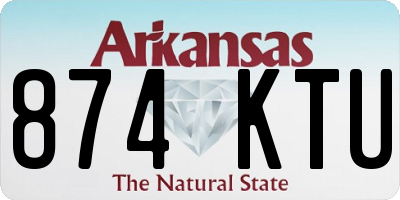 AR license plate 874KTU