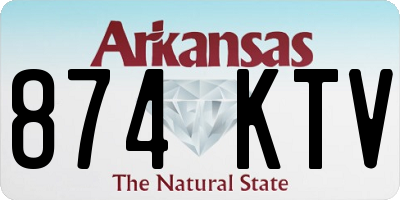 AR license plate 874KTV