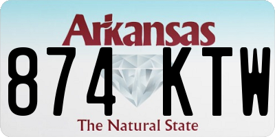 AR license plate 874KTW