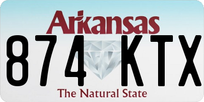 AR license plate 874KTX