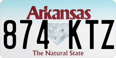 AR license plate 874KTZ
