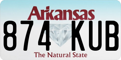 AR license plate 874KUB