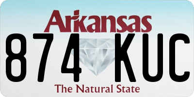 AR license plate 874KUC