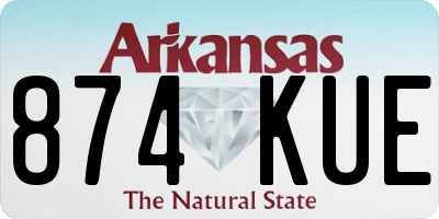 AR license plate 874KUE