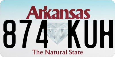 AR license plate 874KUH