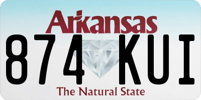 AR license plate 874KUI