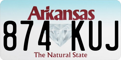 AR license plate 874KUJ