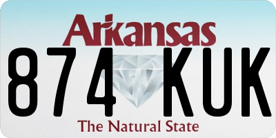 AR license plate 874KUK