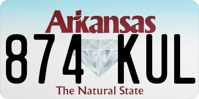 AR license plate 874KUL