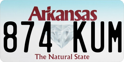 AR license plate 874KUM