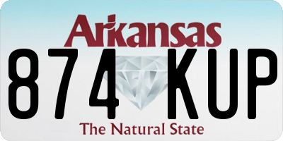 AR license plate 874KUP