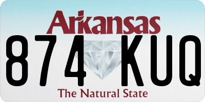 AR license plate 874KUQ