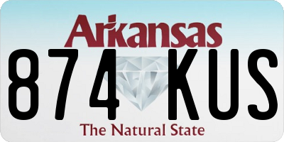 AR license plate 874KUS