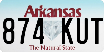AR license plate 874KUT