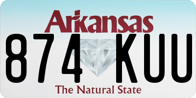 AR license plate 874KUU