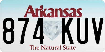 AR license plate 874KUV