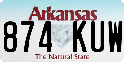 AR license plate 874KUW