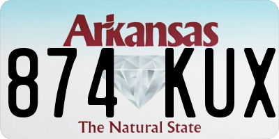 AR license plate 874KUX