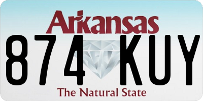 AR license plate 874KUY
